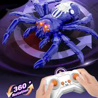 Realistic Children's Electric Remote-Controlled Wall-Climbing Spider Halloween Creative Pranking Realistic Reptile Model Toy