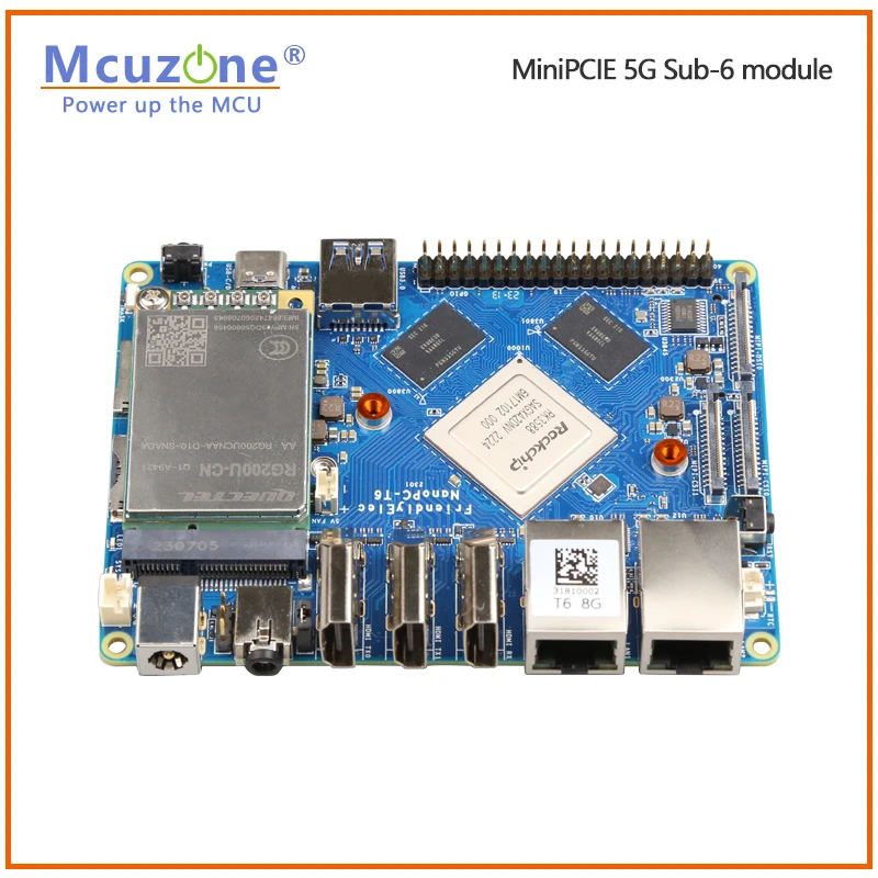 NanoPi T6  MiniPCIE 5G module RG200U-CN Drive-free  plug-and-play  Ubuntu debian