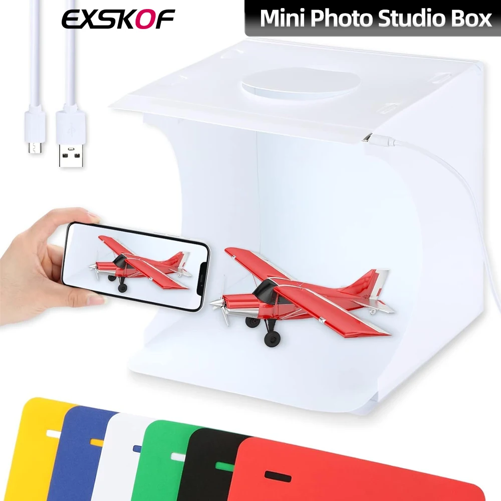 Mini Folding Lightbox Photography Photo Studio Box White Folding Lighting Softbox Photo Background Kit For DSLR Camera Phone