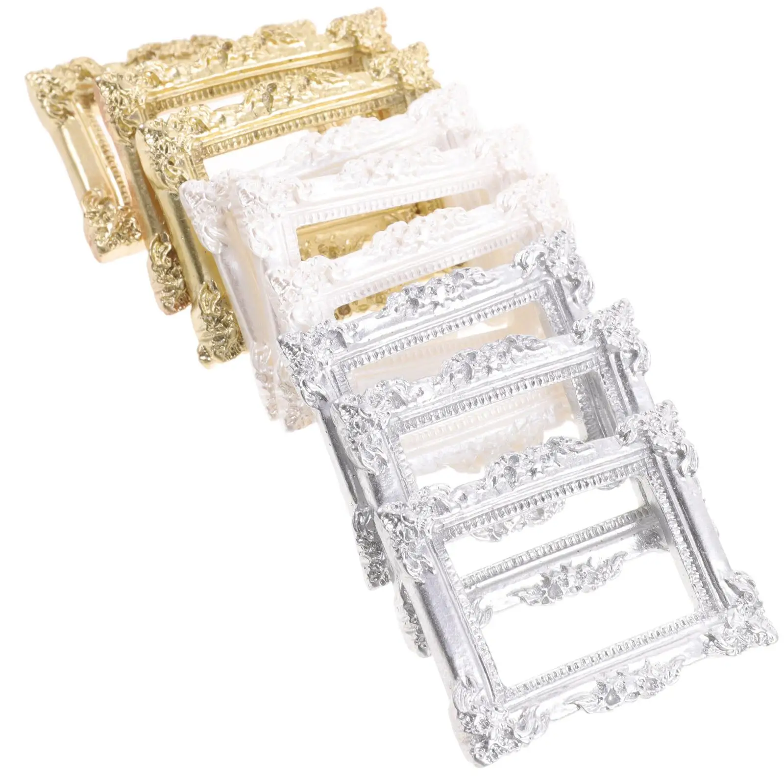Piccolo unico oro vintage cuore cornice in resina mini cornice per foto stand pe