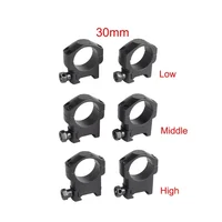 30mm Diameter Hunting Scope Mount Rings  Aluminum Alloy Ring Mount for Tactical Flashlight fit 21mm Picatinny Rail  High/Med/Low 1