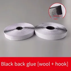 Adjustable Length Self-Adhesive Hook and Loop Tape for Sewing - 3 Meters, Nylon Fabric (Black 3M pair)