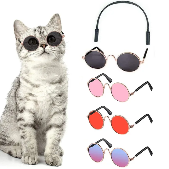 Cat Sunglasses Summer Outdoor Puppy UV Protection Sunglasses Dolls Sun Glasses Small Dog Cosplay Photo Props Cute Pet Sunglasses Cat Sunglasses Summer Outdoor Puppy UV Protection Sunglasses Dolls Sun Glasses Small Dog Cosplay Photo Props Cute Pet Sunglasses