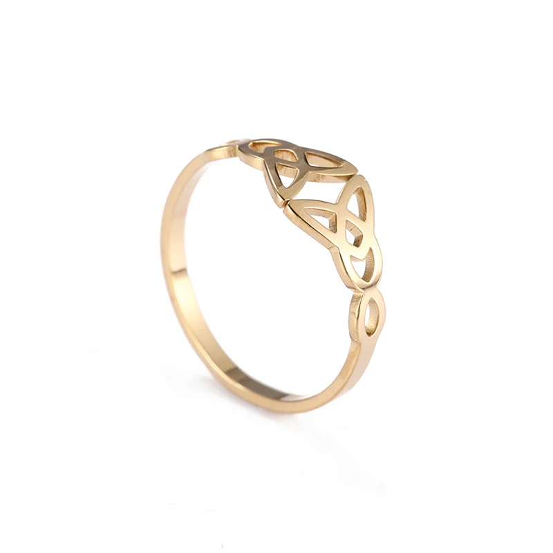 Witch's Irish Knot Ring für Frauen Edelstahl Irland Keltische hohle Fingerringe Neue Hexerei Amulett Schmuck Geburtstagsgeschenk – Detail 28