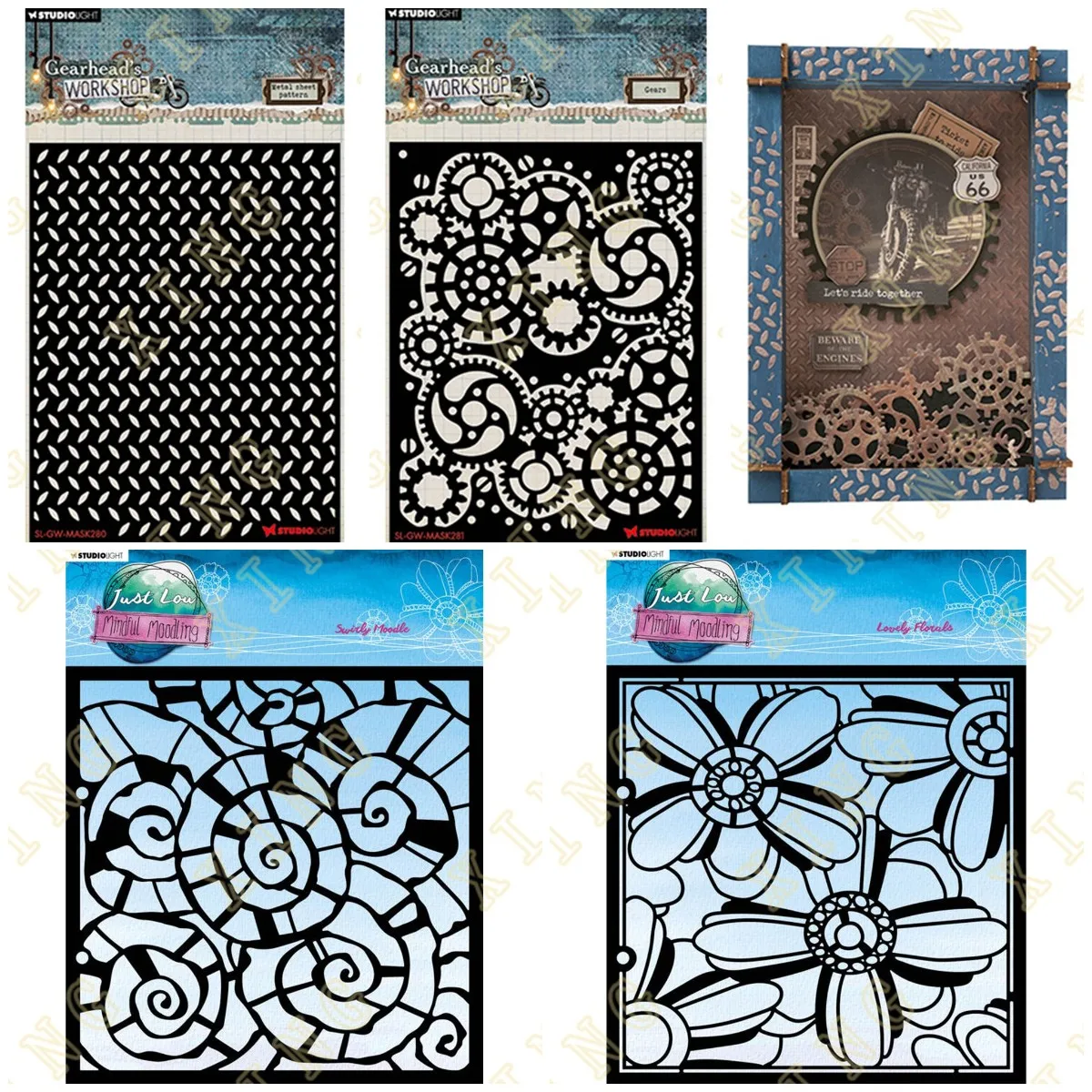 

New Arrival Gearhead's Workshop Florals Layering Stencils Painting Scrapbook Coloring Embossing Album Decorative Template