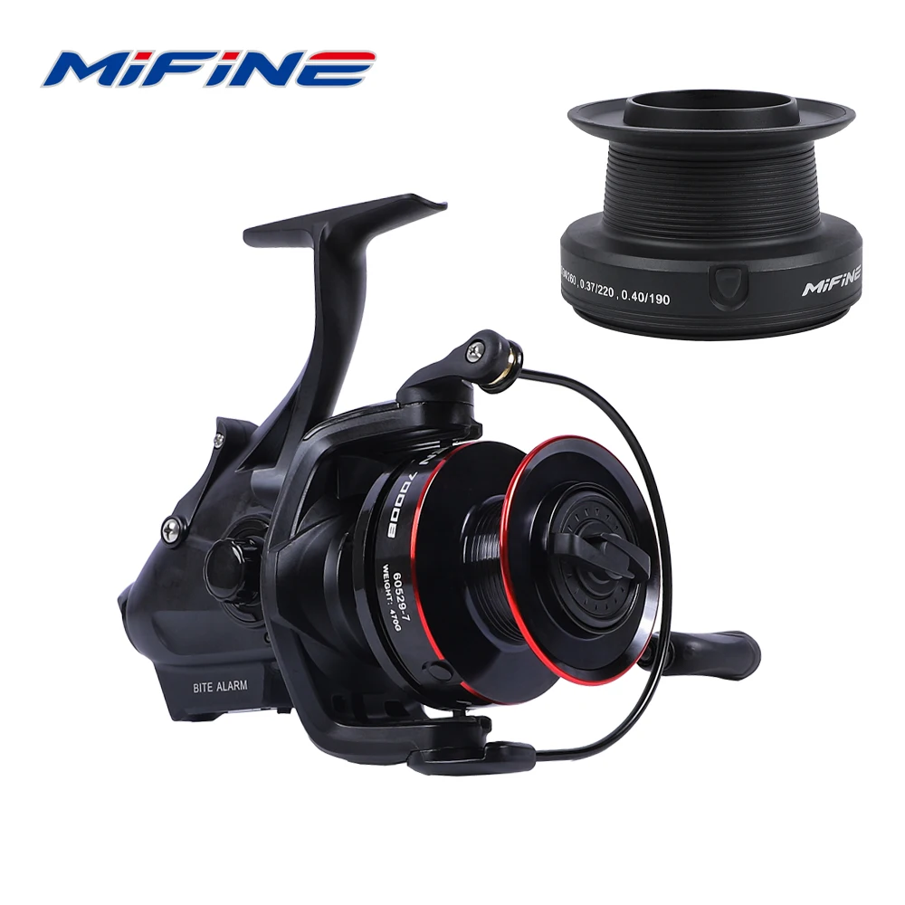 Moulinet spinning MIFINE BUNSEN avec alarme morsure, double drag 10KG - Pêche carpe 6000-7000