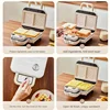 Dual Plate Breakfast Maker, MultiFunction Waffle and Sandwich Toaster for Home Use, Quick Cook Appliance, Easy Clean Surface 5