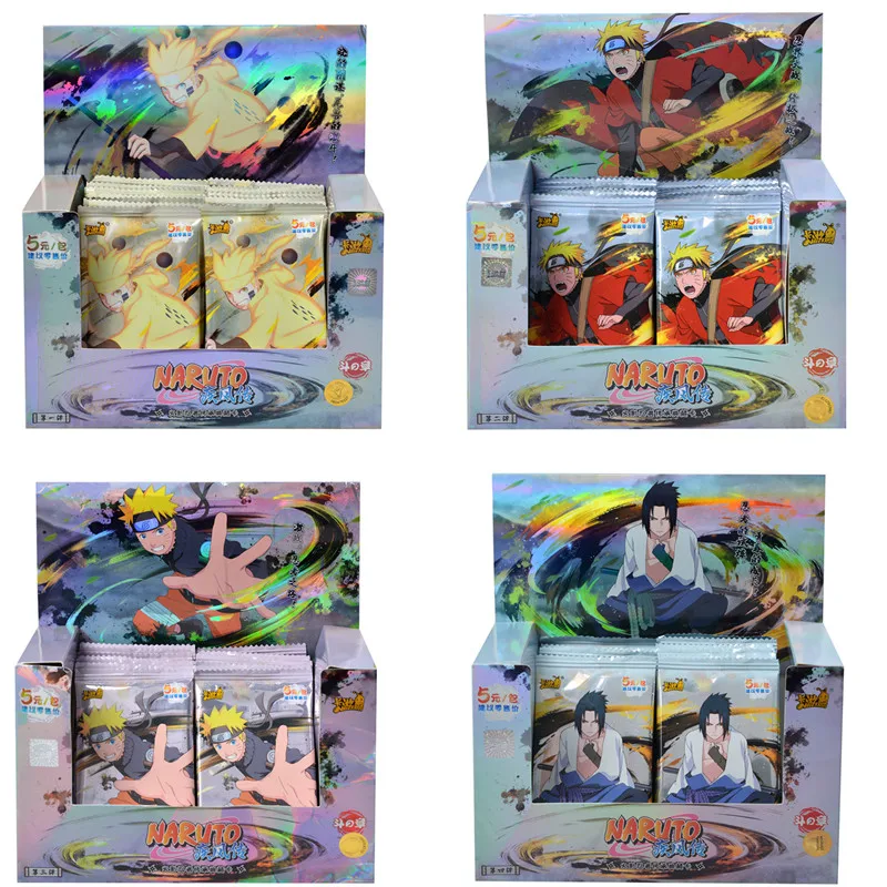 

KAYOU Original Naruto Cards Uzumaki Sasuke Ninja Game Collection Rare Cards Box Flash Cards Toys For Children Christmas Gift