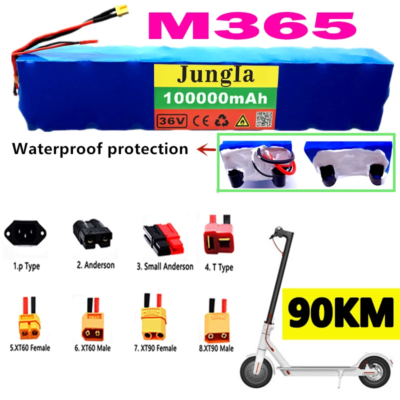 36V 100Ah Ebike batteria, E-fscooter batteria 36V