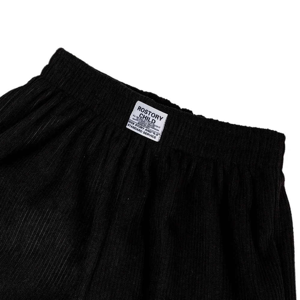 Girls Autumn Winter Warm Pants Trendy Children's Corduroy Casual Straight Trousers Kids Slimming Wide Leg Pants 4-14Years Old