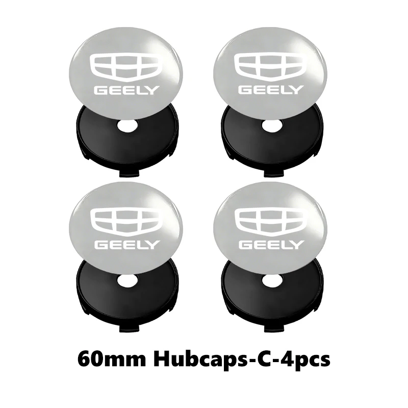 C-silver-black-4PCS