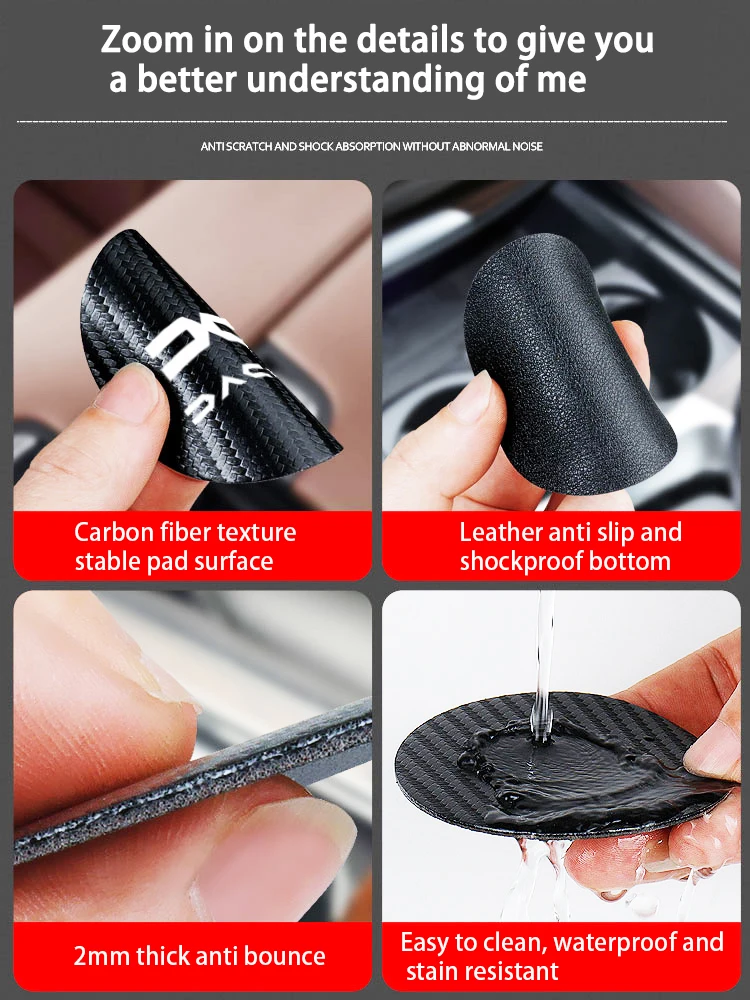 2PCS Car Cup Holder Coasters Accessories For Dacia Duster Logan Spring Sandero Stepway Dokker Lodgy Jogger MCV car cup holder coasters