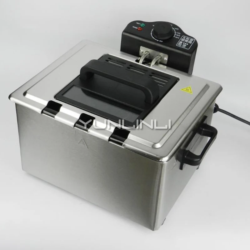 5L Electric Deep Fryer Household Electric Deep Frying Machine Stainless Steel Frying Cooker