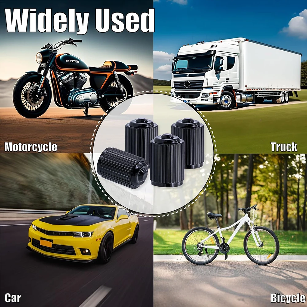 4pcs 수직 줄무늬 실린더 알루미늄 자동차 타이어 밸브 스템 캡 라운드 합금 오토바이 타이어 밸브 커버 슈레이더 자전거 밸브