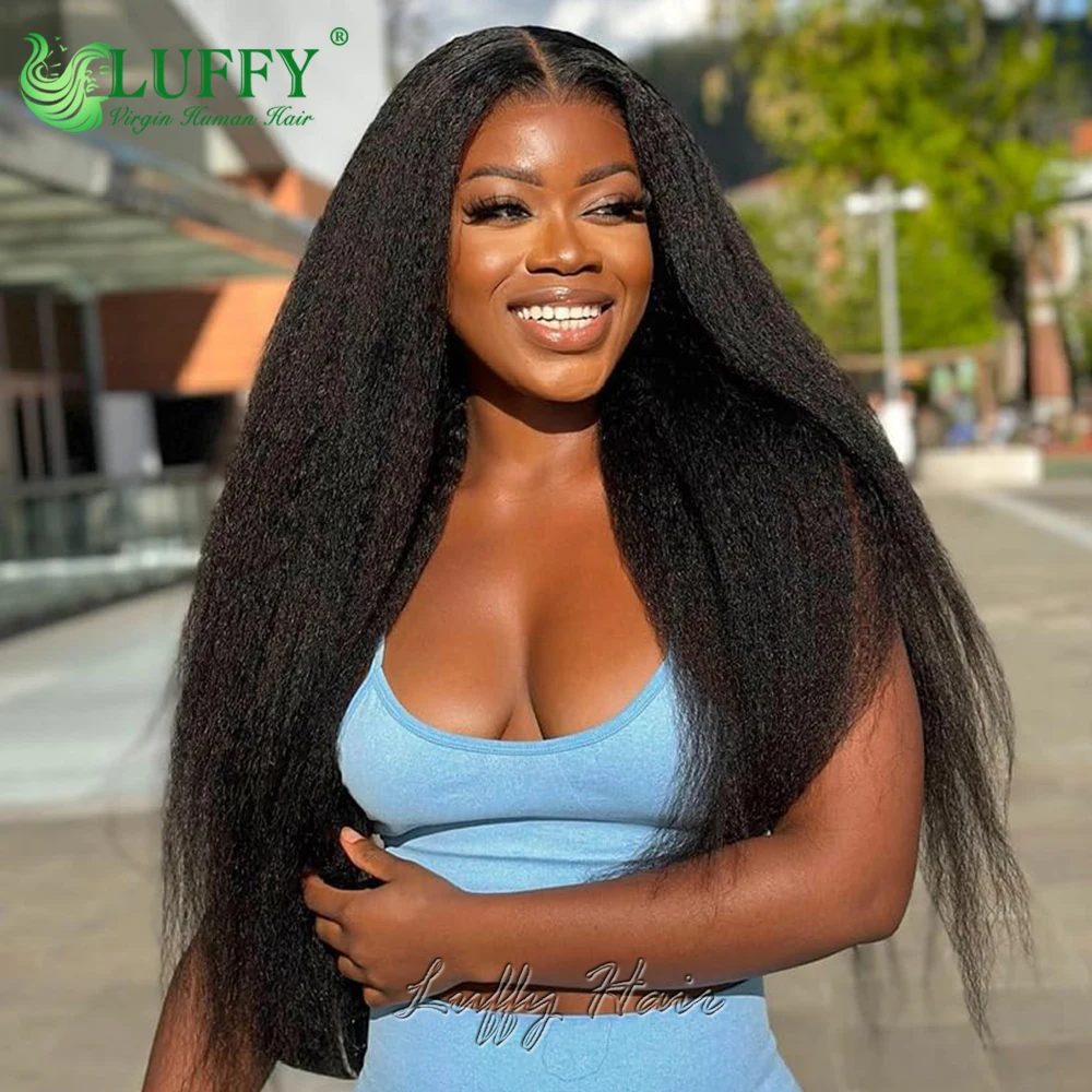 미리 뽑아낸 곱슬머리 13x6 레이스 프론트 가발 (흑인 여성용 인모 글루리스 풀 레이스 가발, 베이비 헤어 포함)