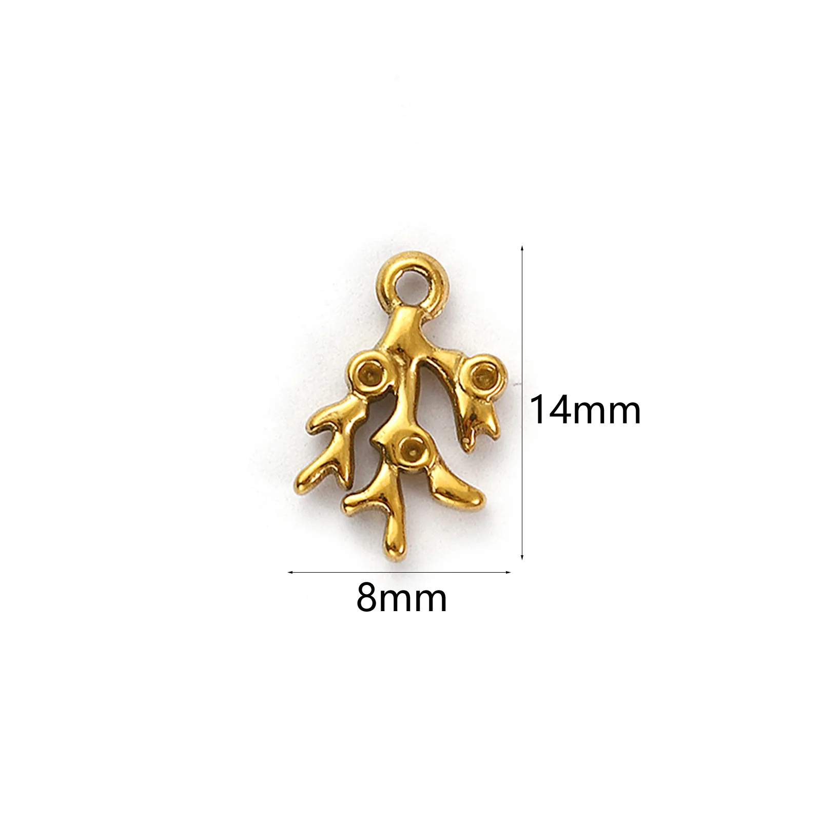 2/5 Stück 304 Edelstahl Ozean Schmuck Charms Fisch Korallen Anhänger für DIY Zubehör Halskette Armband machen Erkenntnisse – Detail 14
