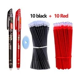 Erasable Blue Gel Pen Set - Fine Point Kawaii Ballpoint for Writing and Stationery Supplies (Black red 23 PCS)