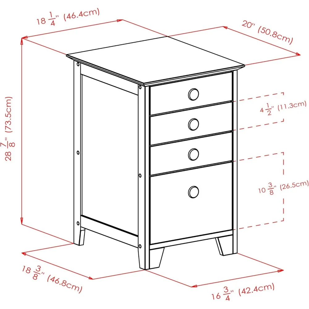 studio file cabinet, honey