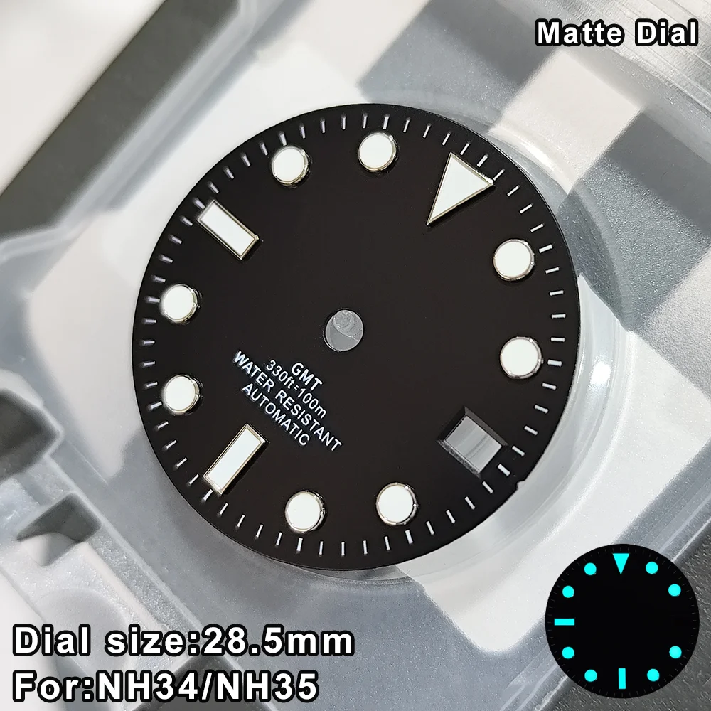 Blue Luminous Multi-Color Watch Dial Replacement - 28.5mm