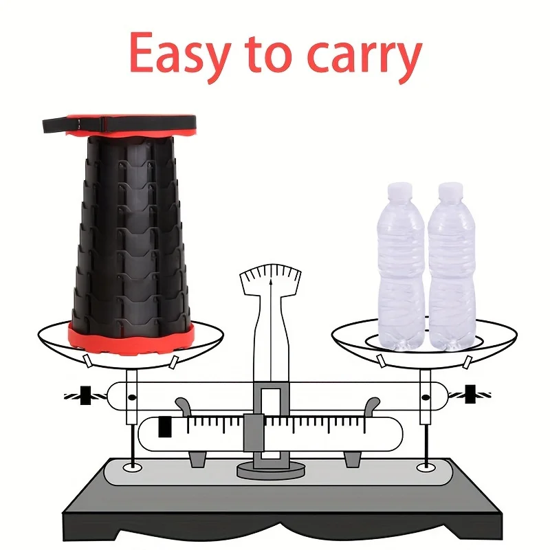 Folding Stool Plastic Travel Foldable Campstool Outdoor Portable Adjustable Seat Fishing Picnic Chairs
