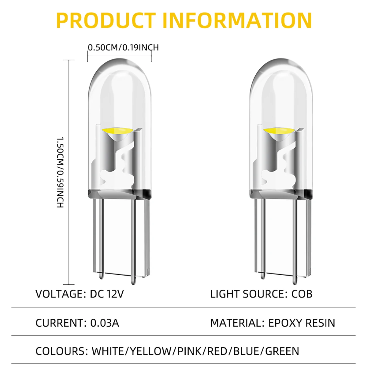  Ʈ COB Ĩ ڵ ׸      ǥñ, LED  , 12V  , T5 W3W, 20 , 50 