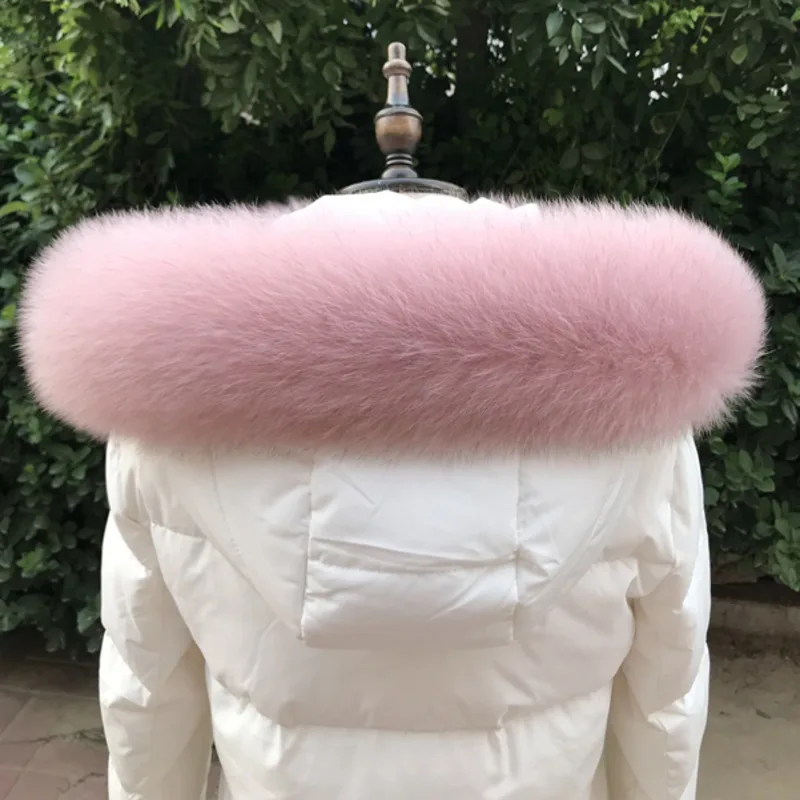 Winter Genuine 100% Real Fox Fur Scarf Fox Straight Collar Scarf Genuine Thick Shawl Natural Fox Fur Collar Real Fox Fur Scarves 4