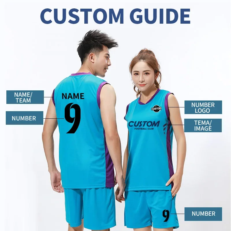 Men Women Volleyball Sets Clothing Soccer Football Volleyball Jerseys Shorts Uniforms Training Suit Running Set
