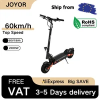 Trottinette électrique adulte Joyor T10, batterie 60V 18Ah, moteur 1000W*2, vitesse 25 km/h, autonomie 75 km, pneus 10 pouces pour routes de montagne 1