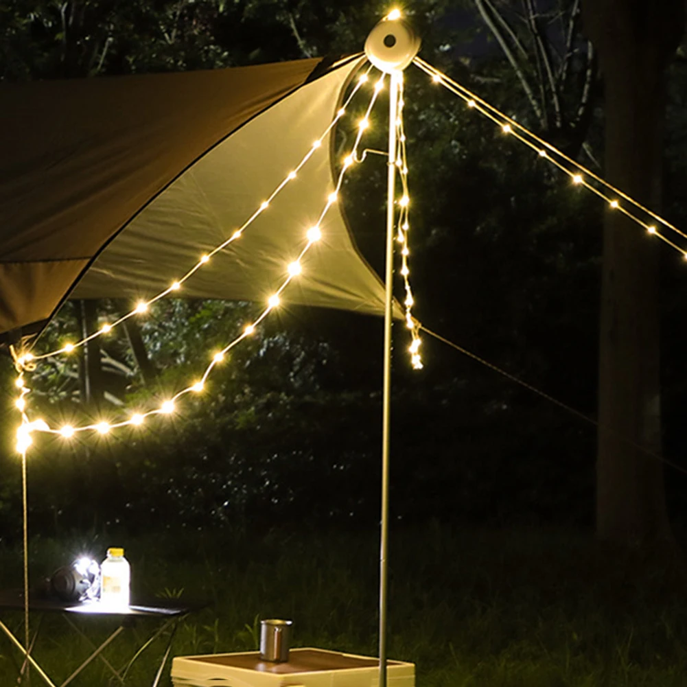 10M Multifunctional Portable Camping Light Outdoor Waterproof LED String  Lights