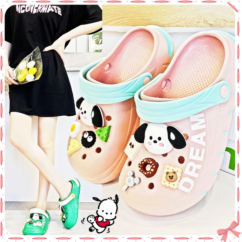 

Pochacco Slippers Kawaii Summer Sandals Soft Non-Slip Cartoon Slippers Convenient Anime Sanrioed Cute Lovely Girls Gift Stylish