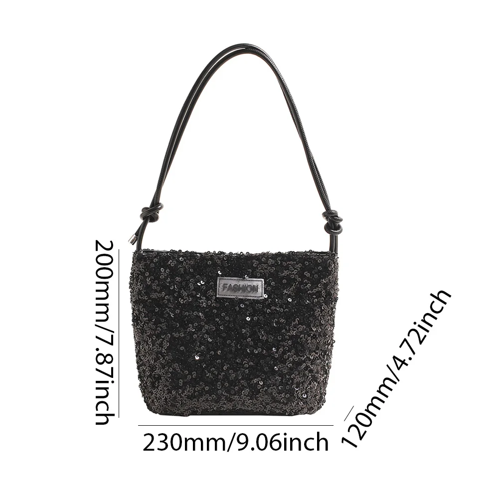 Sequins Evening Bag for Women Shinny Crossbody Bags PU Leather Sparkling Shoulder Bag Ladies Evening Clutch Tote Handbags Purses