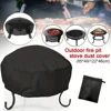 Round Barbecue Grill Dustproof Cover Oxford Cloth Fire Pit Cover Fire Rainproof Sunscreen Cover Outdoor Yard BBQ Supplies 1