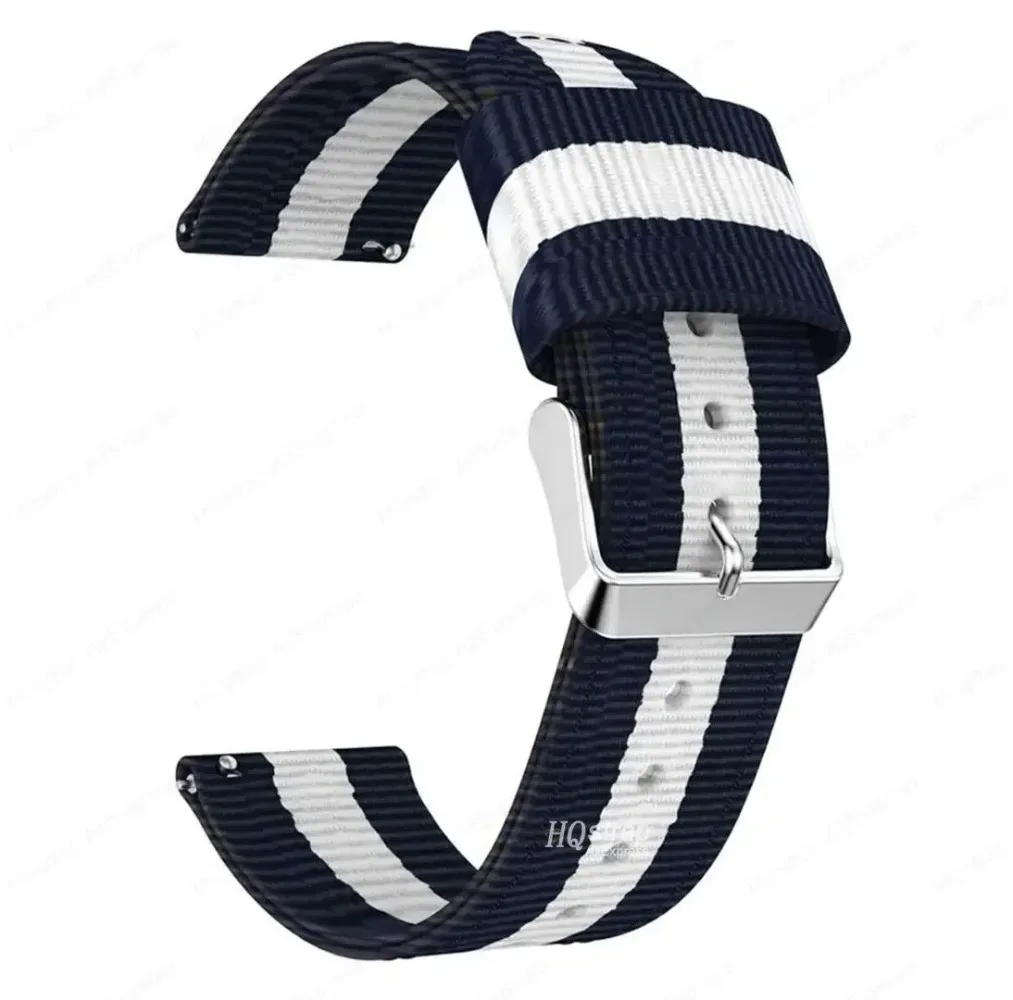 Versatile Nylon Watch Strap - Adjustable 20mm/22mm - Premium Smartwatch Band Replacement