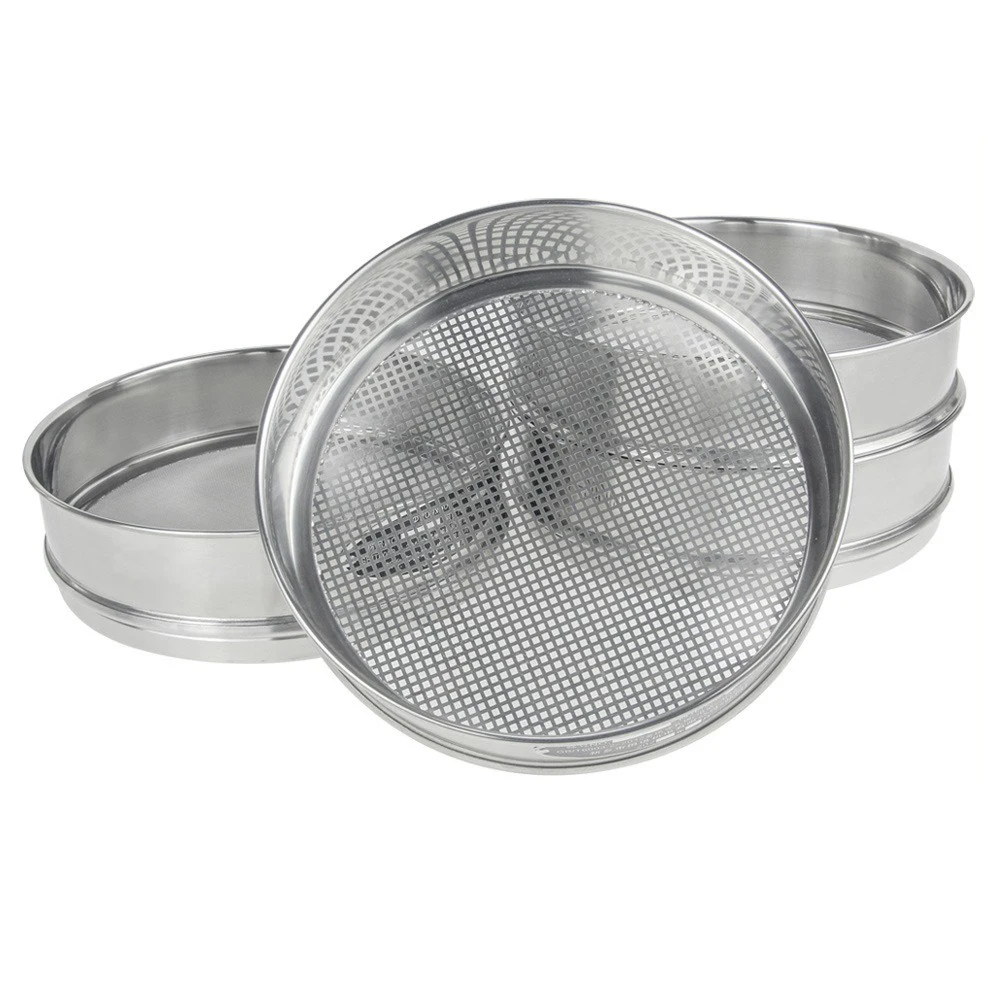 풀 304 스테인레스 스틸 표준 체, 시험 샘플 체, 약전 시험 체, 밀가루 체, 15 cm 1 개