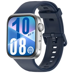 Premium Silicone Sport Watchband for Huawei Watch FIT - Official 1:1 Strap Replacement Accessory (8 midnight blue)