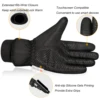 Water-resistant Winter Gloves 3M Thinsulate Touchscreen Thermal Outdoor Snowboard Ski Gloves Motorcycle Bike Cycling Gloves Men 2