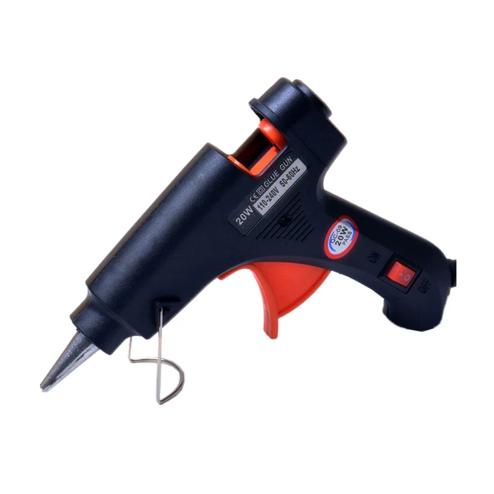 20W Hot Melt Glue Gun Household DIY Mini Electric Gun Heat Temperature Tool Industrial Thermo EU Repair Tool with Glue Sticks 6