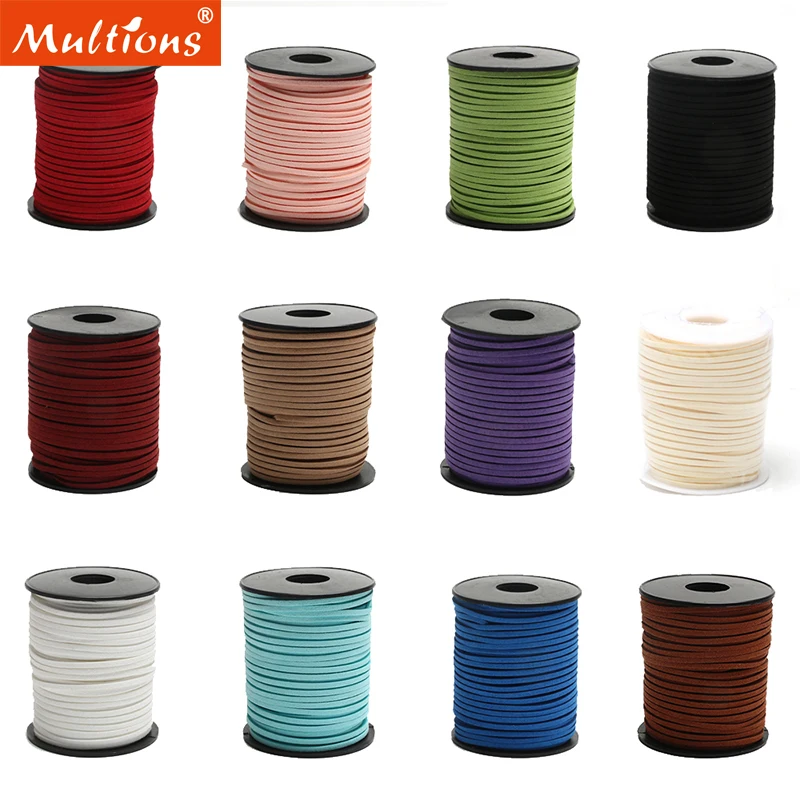 Faux Suede Cord 50 Yards Faux Suede Leather Cord for Jewelry Making