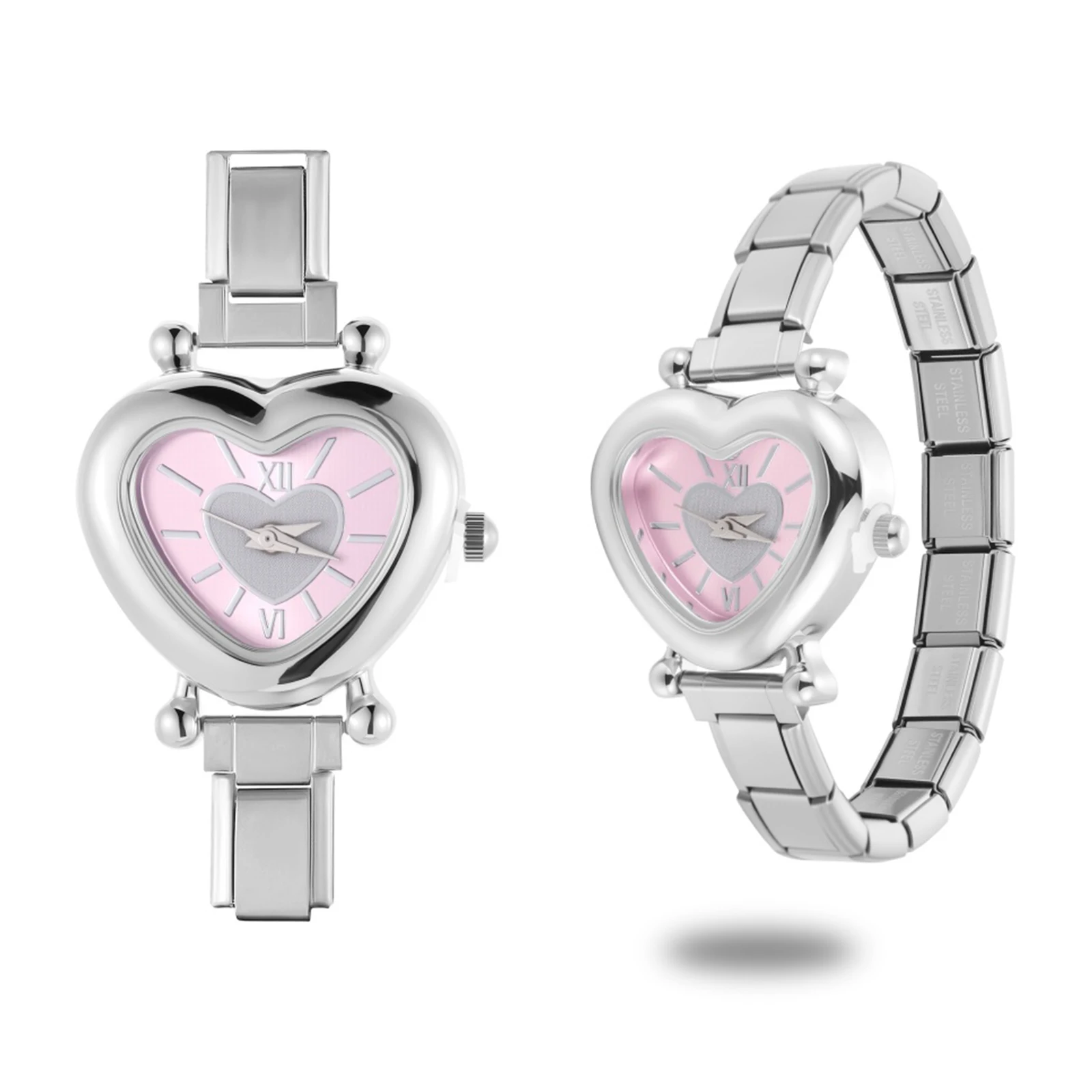Heart Butterfly Stainless Steel Watch Bracelet Men Women