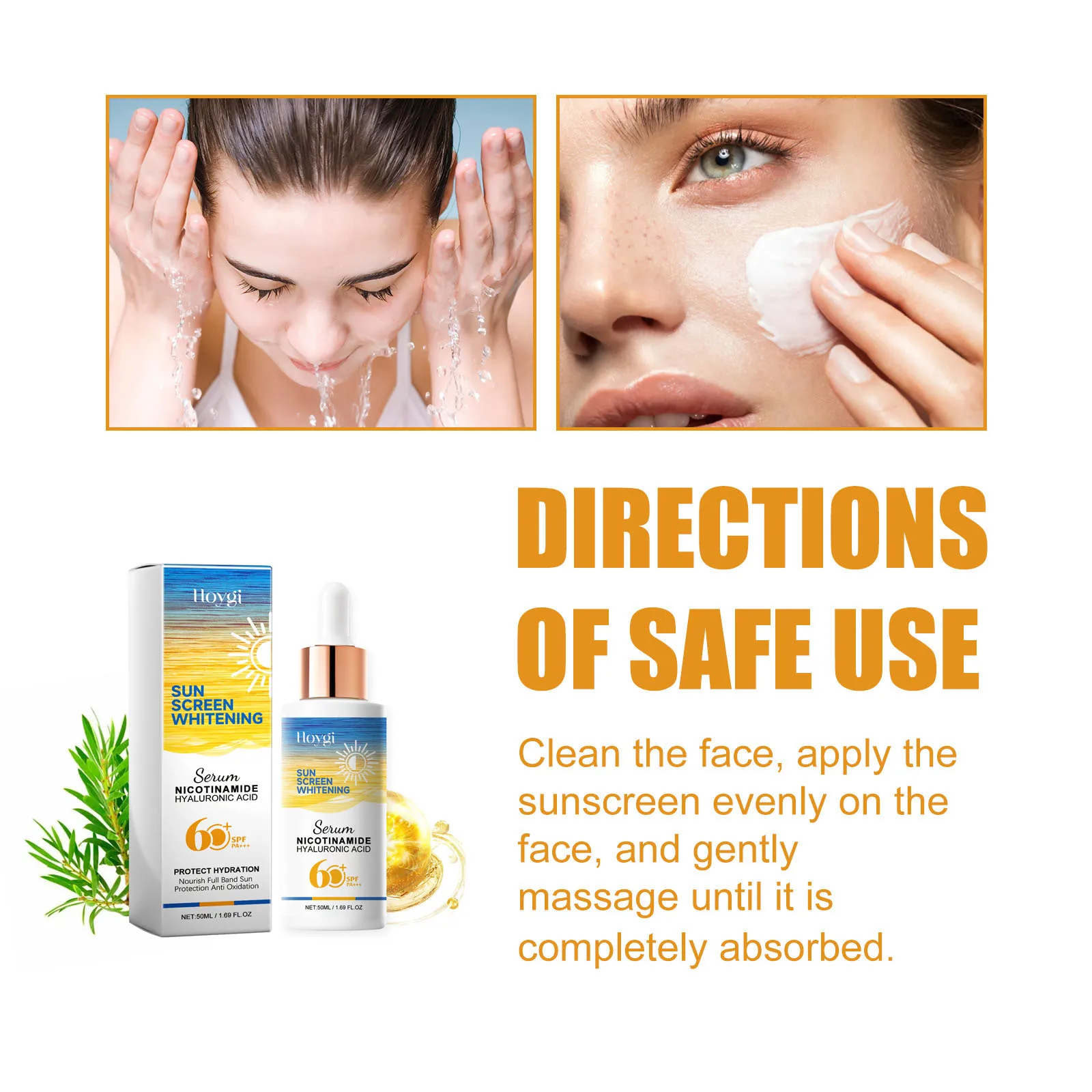 Sunscreen Essence SPF 60 UV Protector Reduce Tanning Improve Repairing Sunburn Outdoor Long-Lasting Sunblock Non-greasy Serum 4