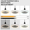 Smart 3-in-1 Ceiling Fan Light with Remote Control Timing Infinitely dimmable Detachable E27 3 Gears Wind Speed 3