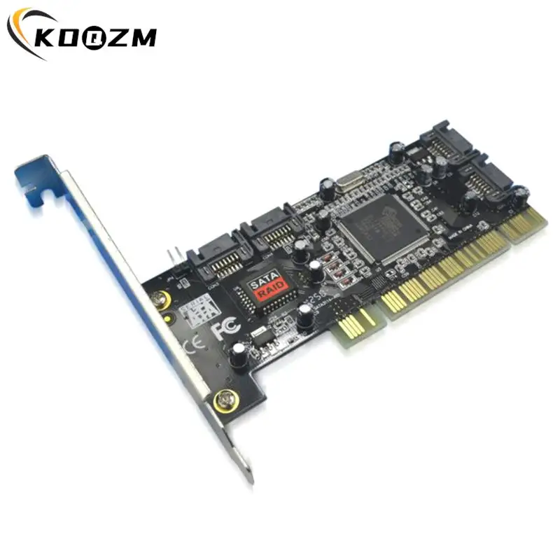 

PCI To 4 Port SATA Raid Controller Expansion Card Adapter For Desktop PC HDD SSD