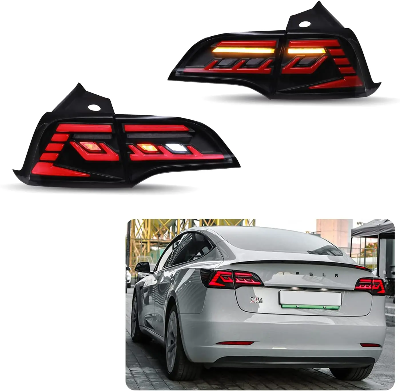 Led Tail Lights For Tesla Model 3 Model Y 20172022 With Start Up