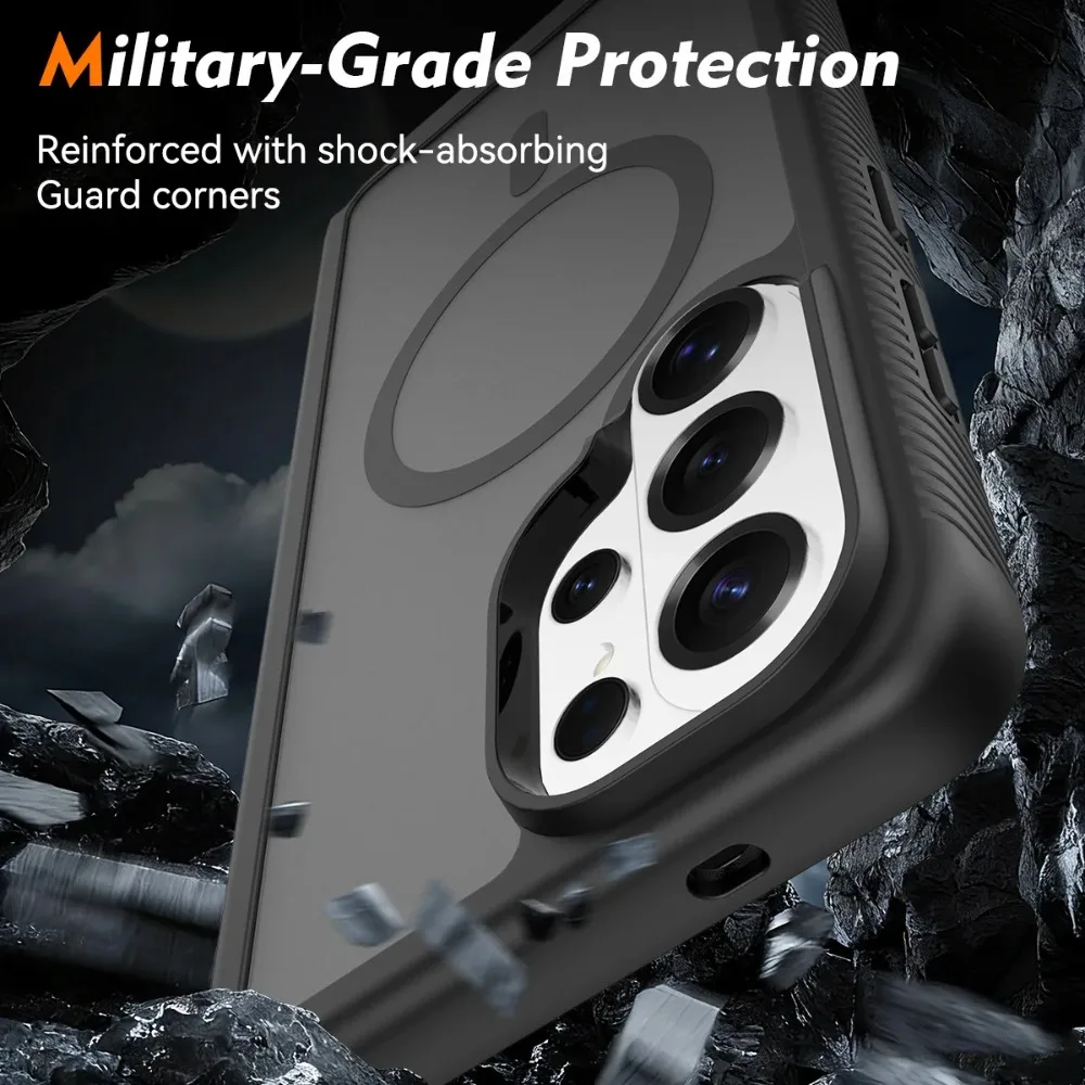 Heavy Duty Shockproof Magnetic Armor Case with PET Screen Protector