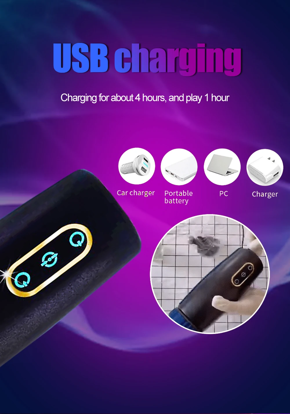 Male Automatic Telescopic Masturbator With Thrusting Function_voghion.com