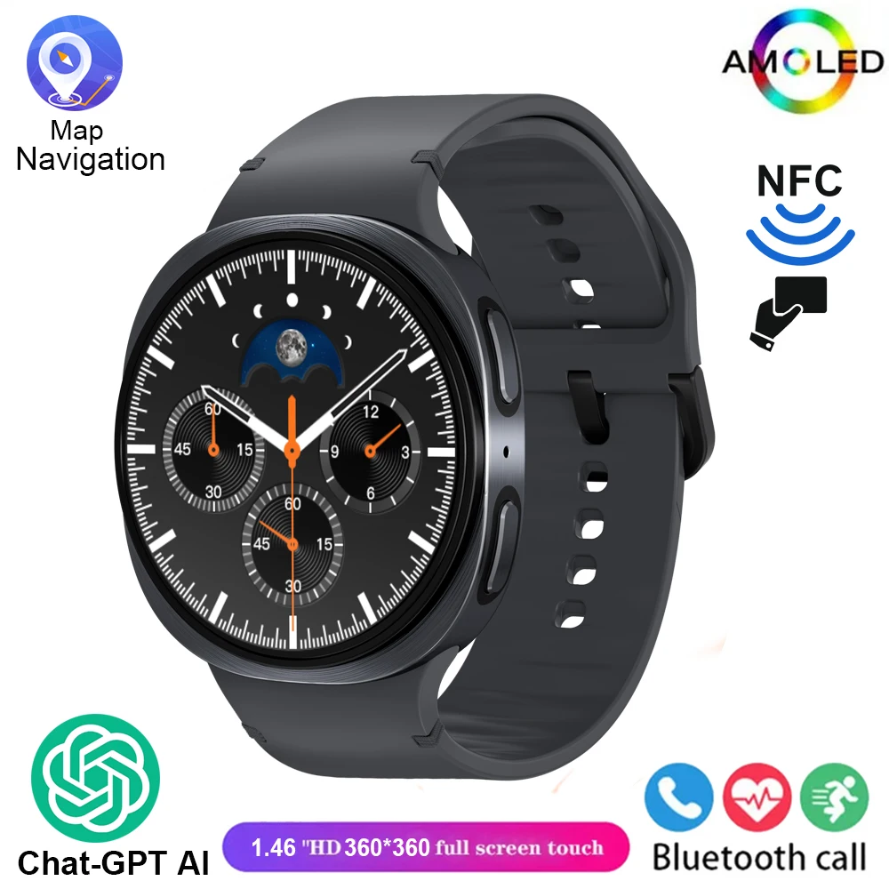 New Original Smart Watch 8 Men GPS Track NFC Bluetooth Call 40mm AMOLED Fitness Sport Tracker Health Smartwatch For Android Ios