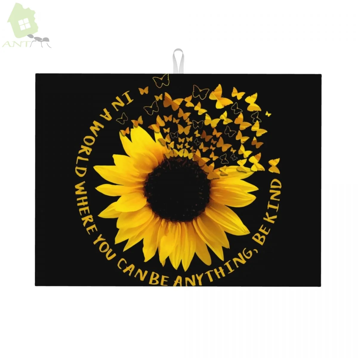 

Dish Drying Mat for Kitchen Counter, In A World Where Sunflower Dish Mat Microfiber Drying Pad Dish Drainer Mats 18x24 Inch