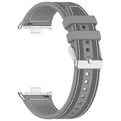 Composite Silicone and Nylon Smartwatch Strap Bracelet Wristband for Redmi Watch 4 (GRAY)