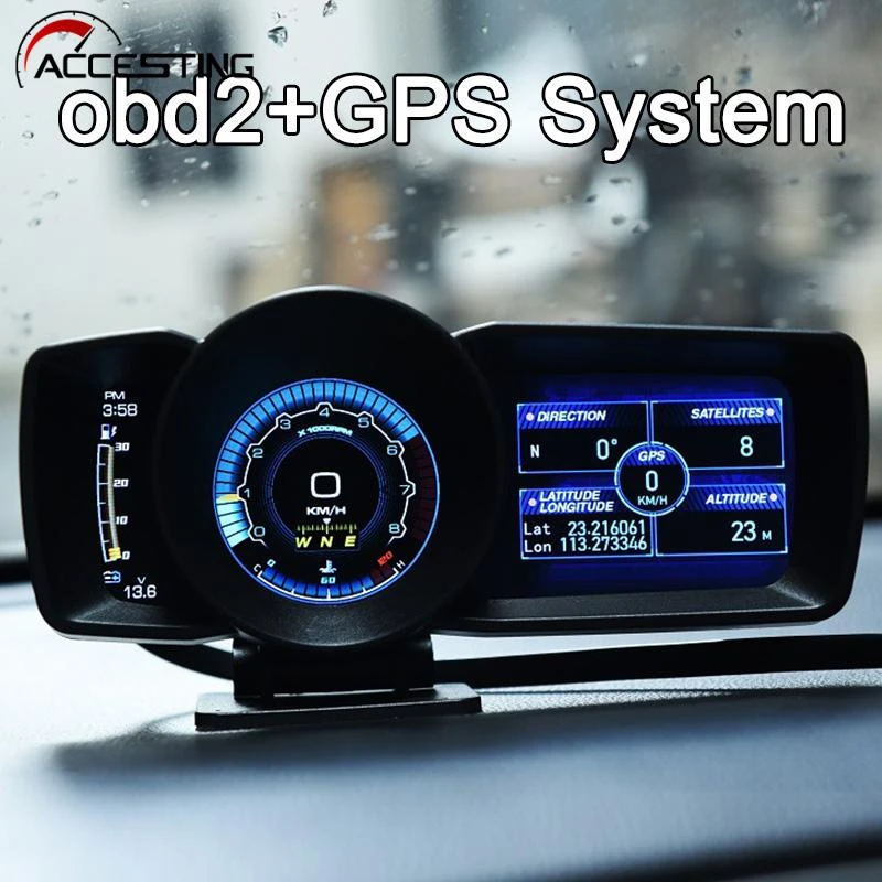 Obd2 Hud Speedometer Monitor Head Up Digital Auto Scanner Trip Computer Accelerator Turbo Brake Test - Head-up Display - AliExpress