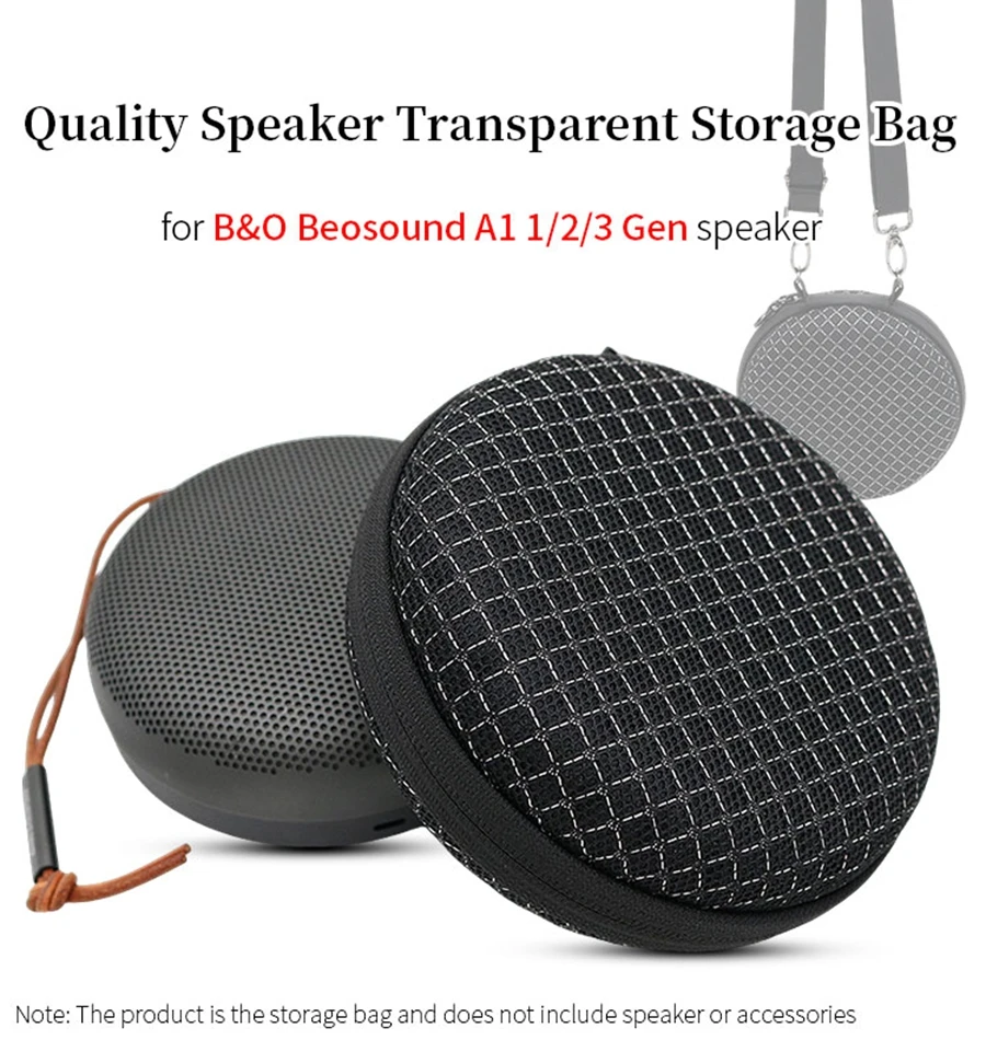 Portable Speaker Bag for B&O Beosound A1 1/2/3 Gen Speaker Sound Permeable Bags Outdoors Travel Carrying Transparent Case
